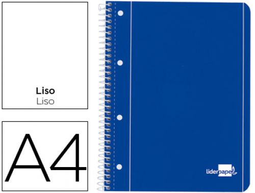 Caderno espiral liderpapel capa azul micro 80 f din a4 liso , Liderpapel , 29112 , 8423473291126